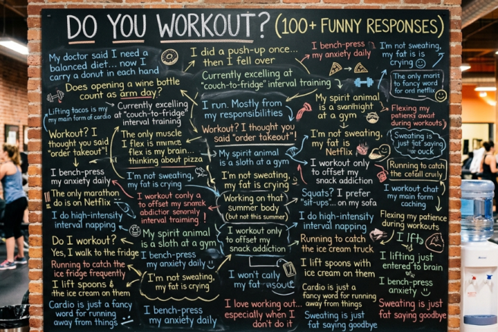 100+ Funny Responses to Do You Workout