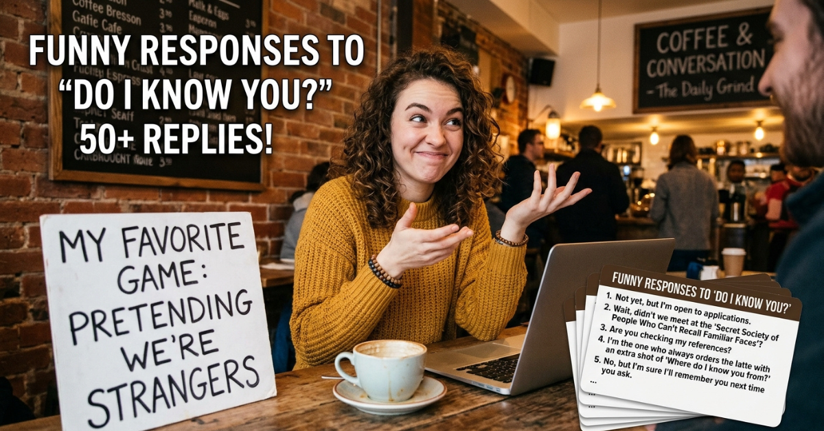Funny Responses to Do I Know You? 50+ Replies