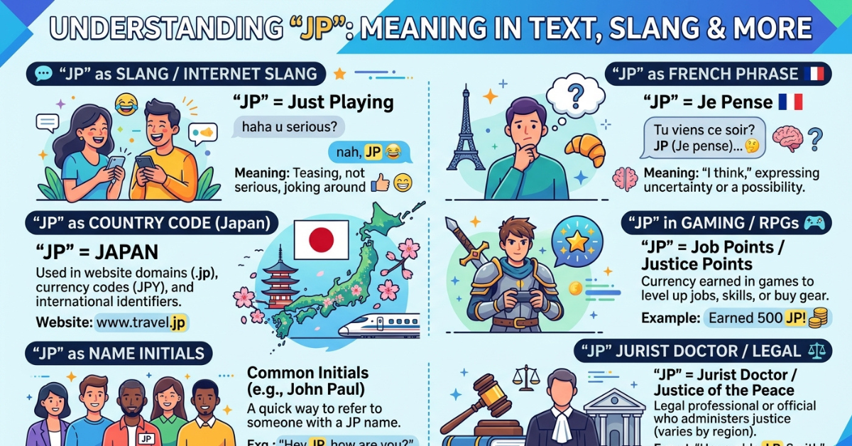 JP Meaning in Text: Slang, French & More