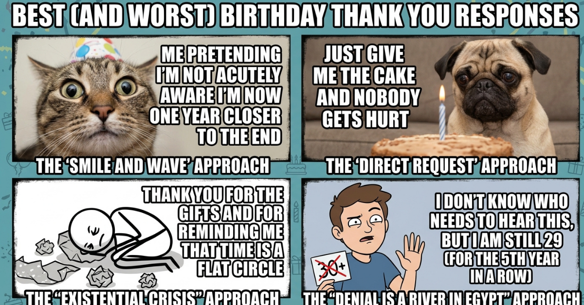 Meme Funny Birthday Thank You Responses