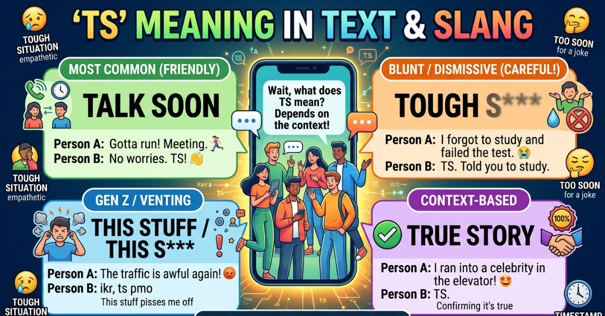 TS Meaning in Text: What Does TS Mean in Slang?