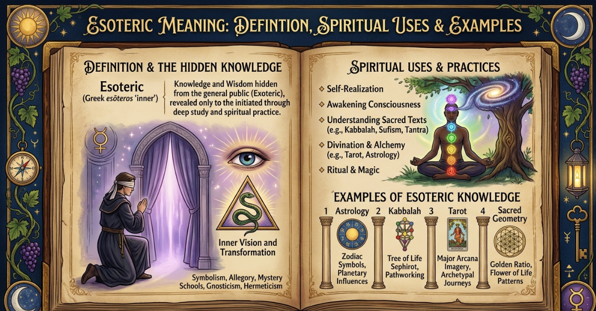 Esoteric Meaning: Definition, Spiritual Uses & Examples