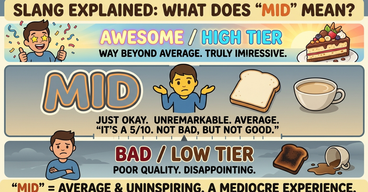 Mid Meaning Slang: What Does “Mid” Mean?