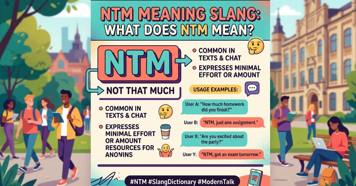 NTM Meaning Slang: What Does NTM Mean?