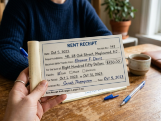 Received With Thanks From: Meaning on Rent Receipts