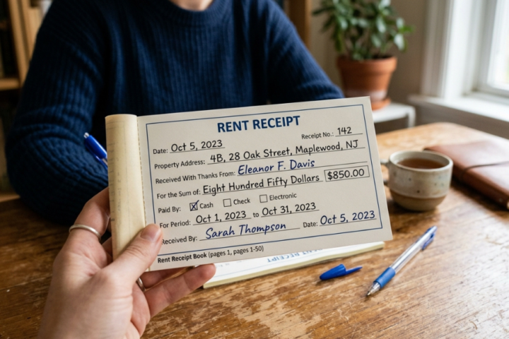 Received With Thanks From: Meaning on Rent Receipts