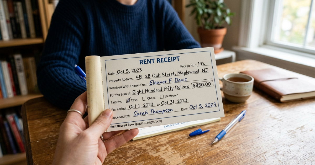 Received With Thanks From: Meaning on Rent Receipts