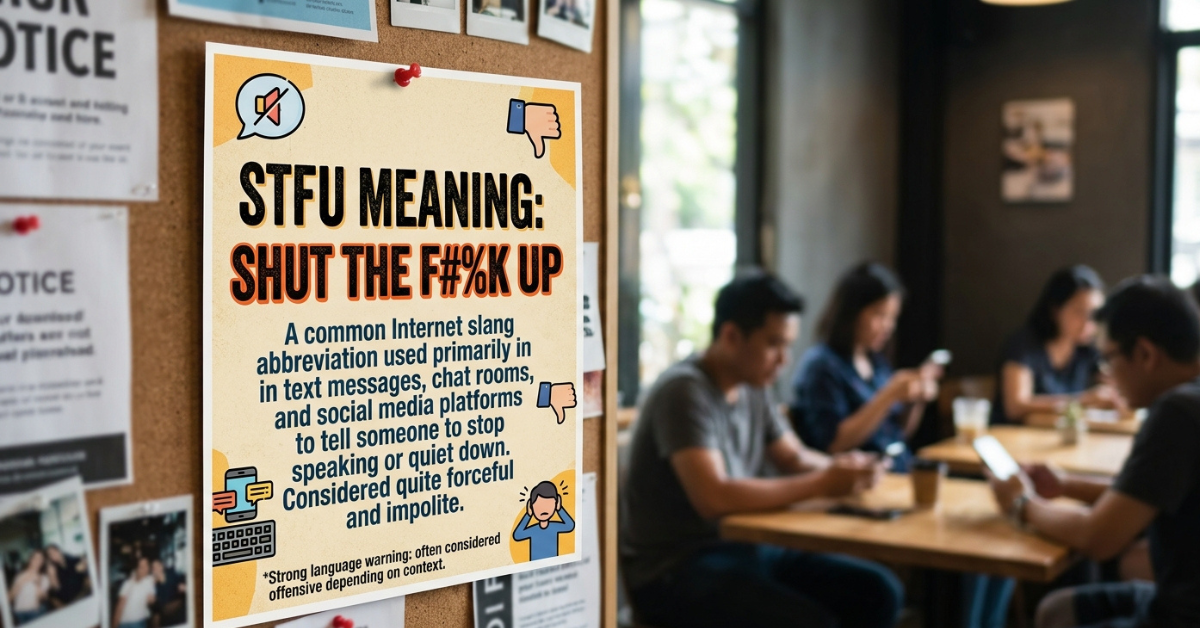 STFU Meaning in Text, Slang, Chat & Social Media
