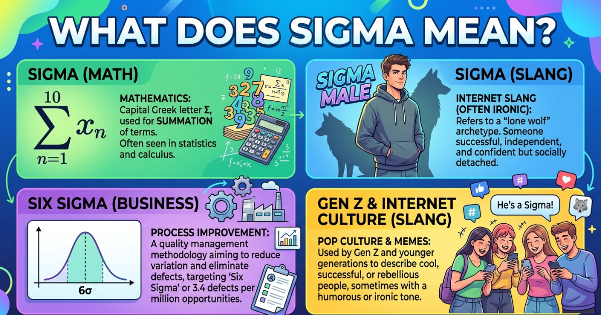 Sigma Meaning: Slang, Gen Z, Math & Six Sigma