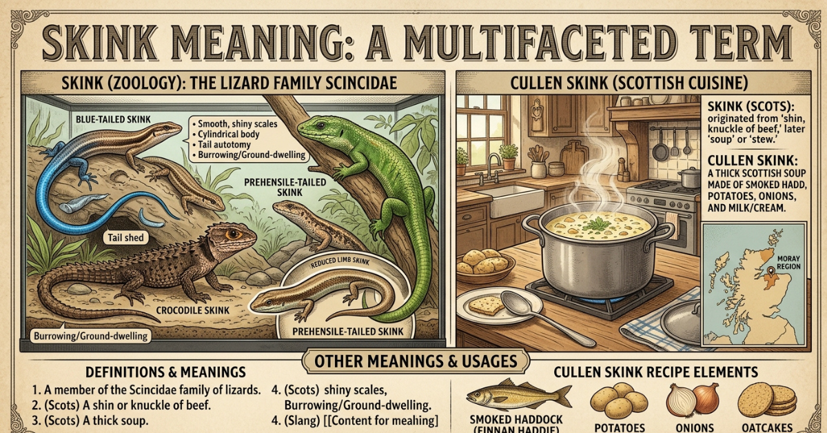 Skink Meaning: Definitions, Slang, Scottish & More