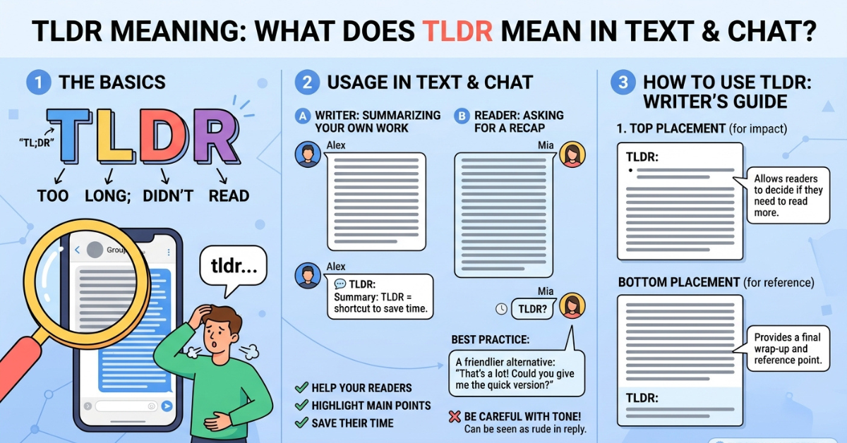 TLDR Meaning: What Does TLDR Mean in Text & Chat?