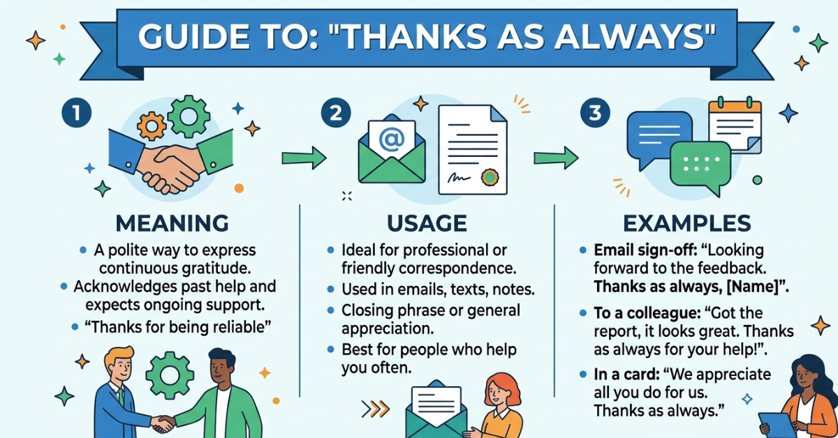 Thanks as Always Meaning, Usage & Examples